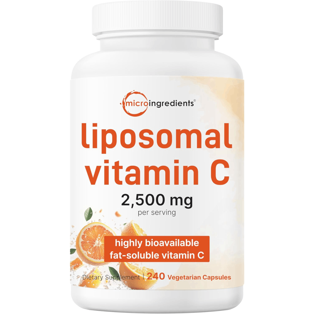 Liposomal Vitamin C Highly Bioavailable Fat Soluble Form Immune Support & Antioxidant Supplement Liposomal Delivery for Superior Absorption Non-GMO, Gluten Free 2,500mg, 240 Veggie Capsules