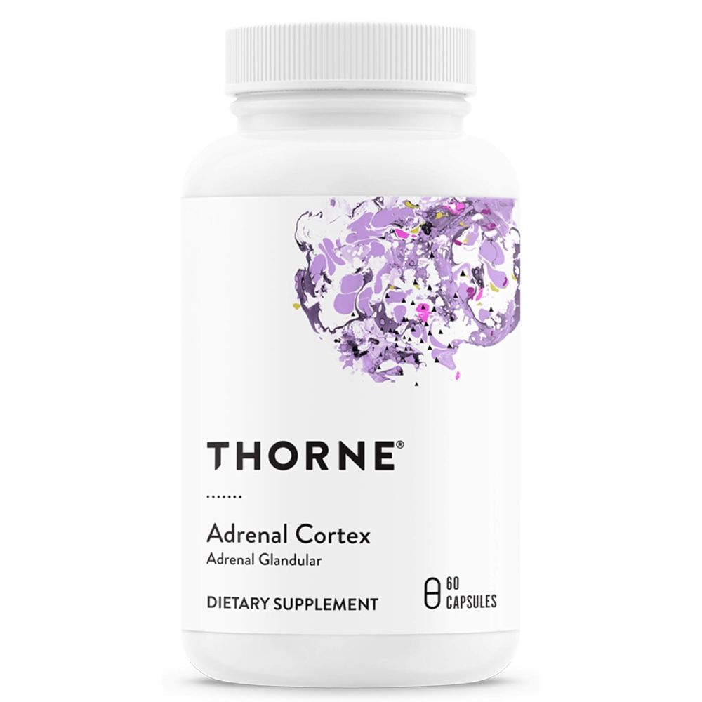 Thorne Adrenal Cortex, Support Healthy Adrenal Gland Function, Immune System, Stress Management & Fatigue, 60 Capsules