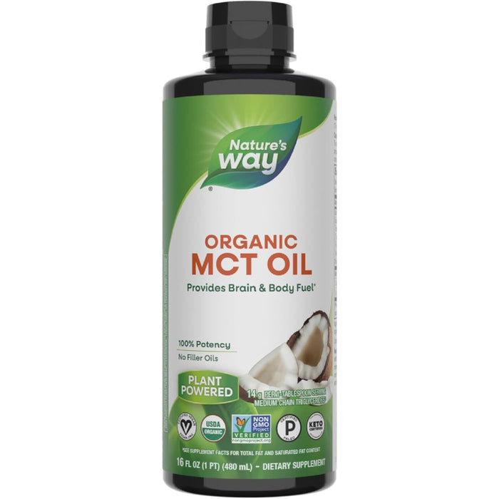 Natures Way Oraganic Mct Oil Provides Brain & Body Fuel 480 ml