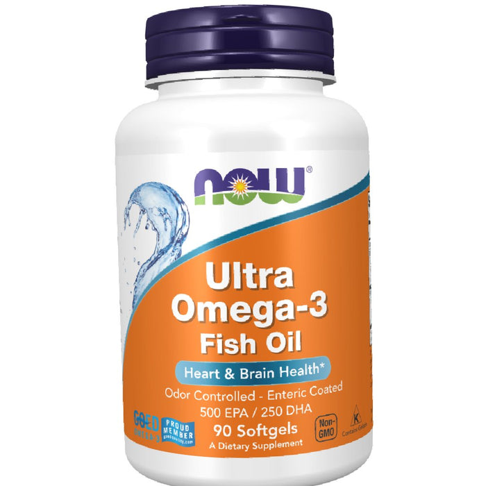 Now Foods Ultra Omega-3 upports Brain Health & Cardiovascular Health 90 Softgels