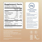 Vital Protein Collagen Peptides Advanced With Hyaluronic Acid & Vitamin C Vanilla Flavor for Healthy Skin + joint support, 598g
