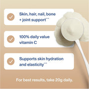 Vital Protein Collagen Peptides Advanced With Hyaluronic Acid & Vitamin C Vanilla Flavor for Healthy Skin + joint support, 598g