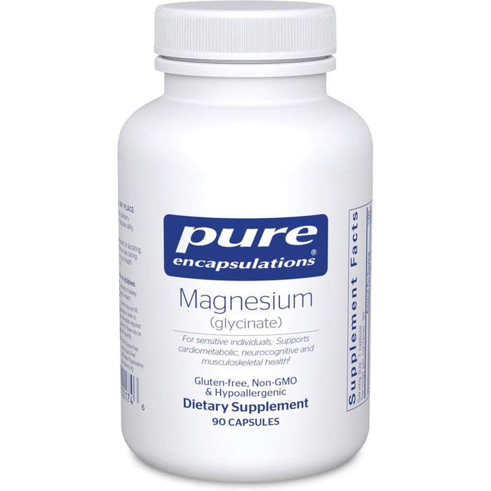 Pure Encapsulations Magnesium Glycinate to Support Muscles, Nerves, Relaxation, and Restful Sleep. 90 capsules
