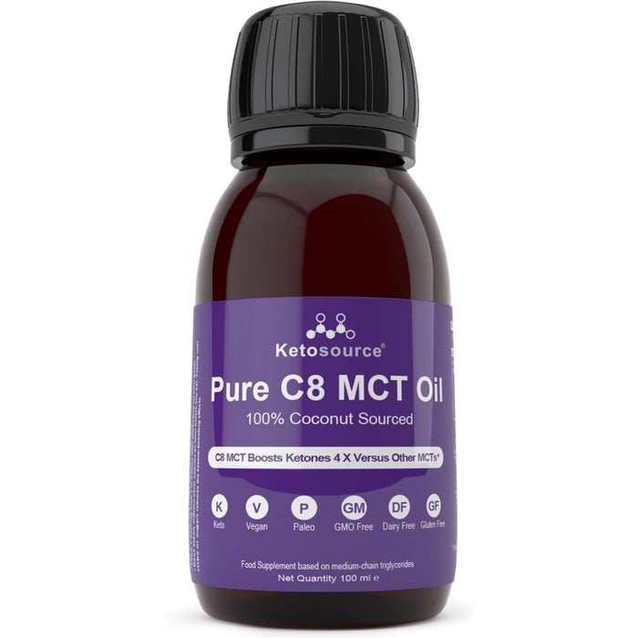 Ketosource Pure C8 Mct Oil For Instant Energy, Mental Focus & Fat Burning 100ml