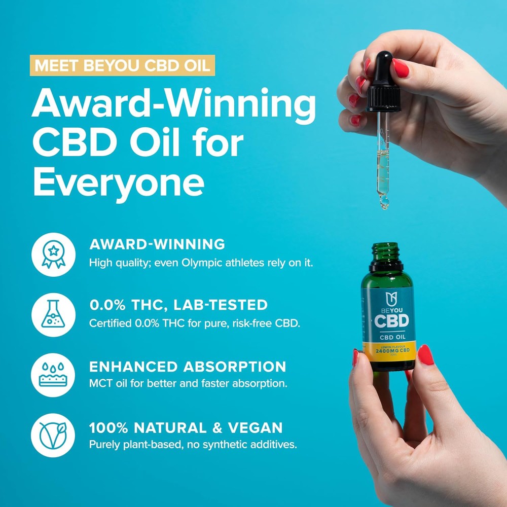 Beyou Cbd Oral Drops Spray 4800mg Lemon Supporting Relaxation,Comfort, and Improved Sleep Quality Flavour 30ml
