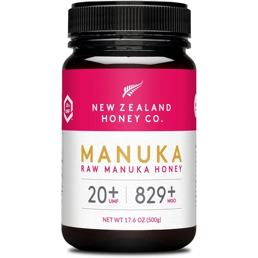 Manuka New Zealand Raw Premium Honey Umf +20 829 Mgo 500 grams