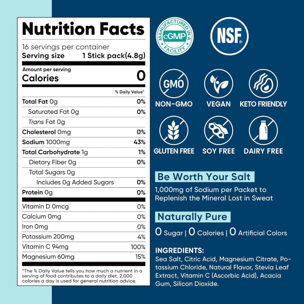 Venture Pal Electrolytes Drink Mix Variety to replenish lost electrolytes and fluids, this mix supports hydration, energy, and overall performance—perfect after workouts, during travel, or throughout busy days. 16 Stick