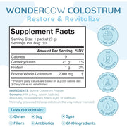 Wonder Cow Colostrum 120g Supporting Gut Health, and Enhancing Recovery and Performance. Unflavored