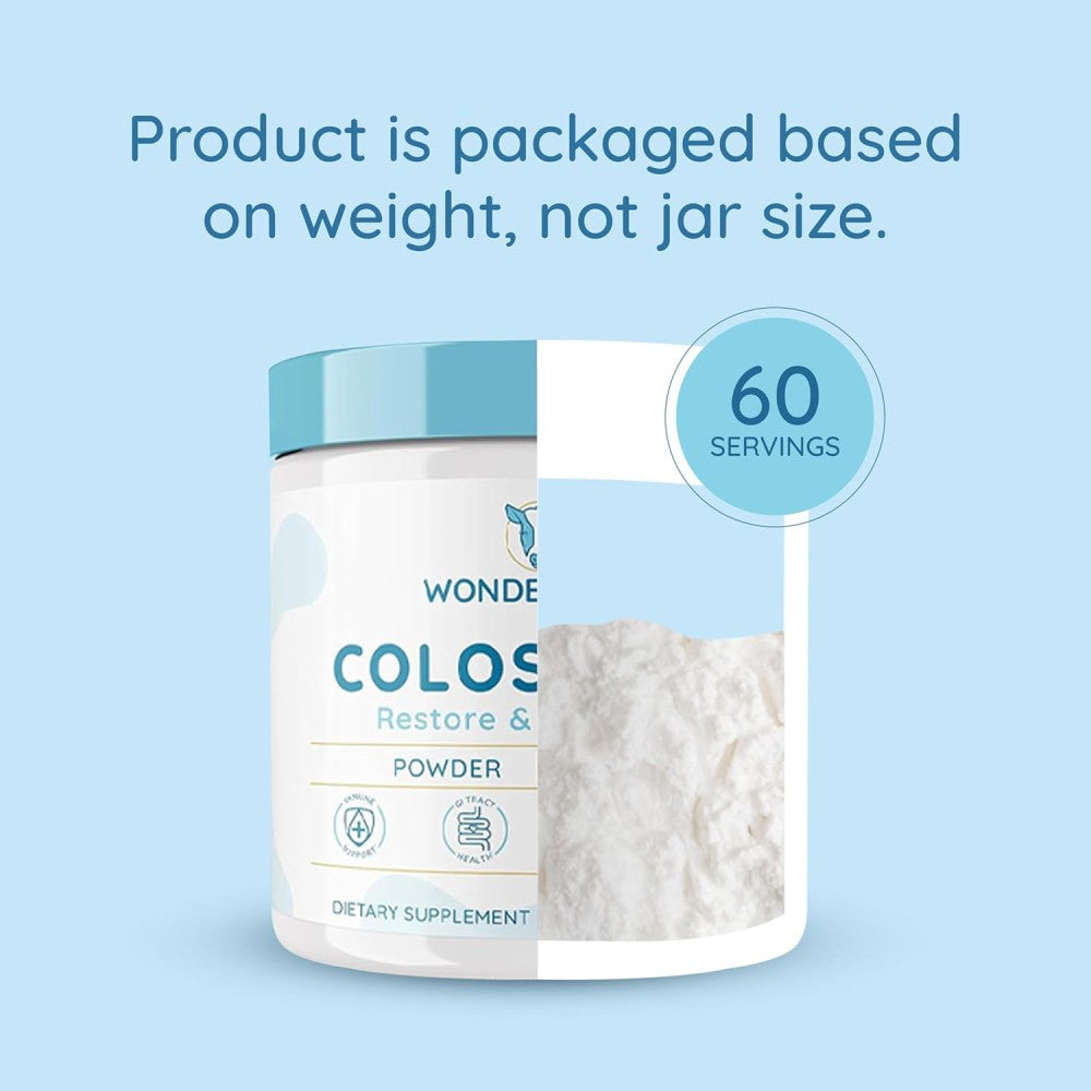 Wonder Cow Colostrum 120g Supporting Gut Health, and Enhancing Recovery and Performance. Unflavored