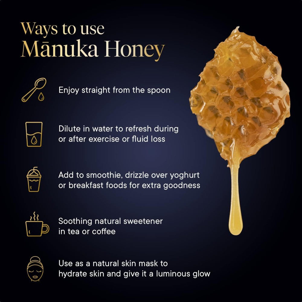 Manuka Health Manuka Honey UMF18 + MGO 700+ Support Immunity, Digestion, and Overall Well-Being. 500g