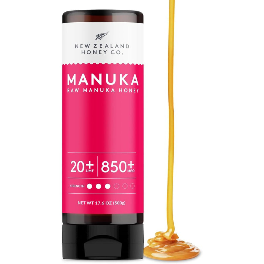 New Zealand Honey Co. Manuka Honey 20+UMF 850+MGO Supports Immunity, Promotes Digestive Health, and Aids in Natural Soothing and Recovery 500g