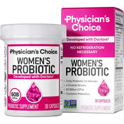 PhySicians Choice Womens Probiotic 50 Billion CFU Boosts the Immune System, Improves Digestive Health, and Supports Women's Health. 30 Caps