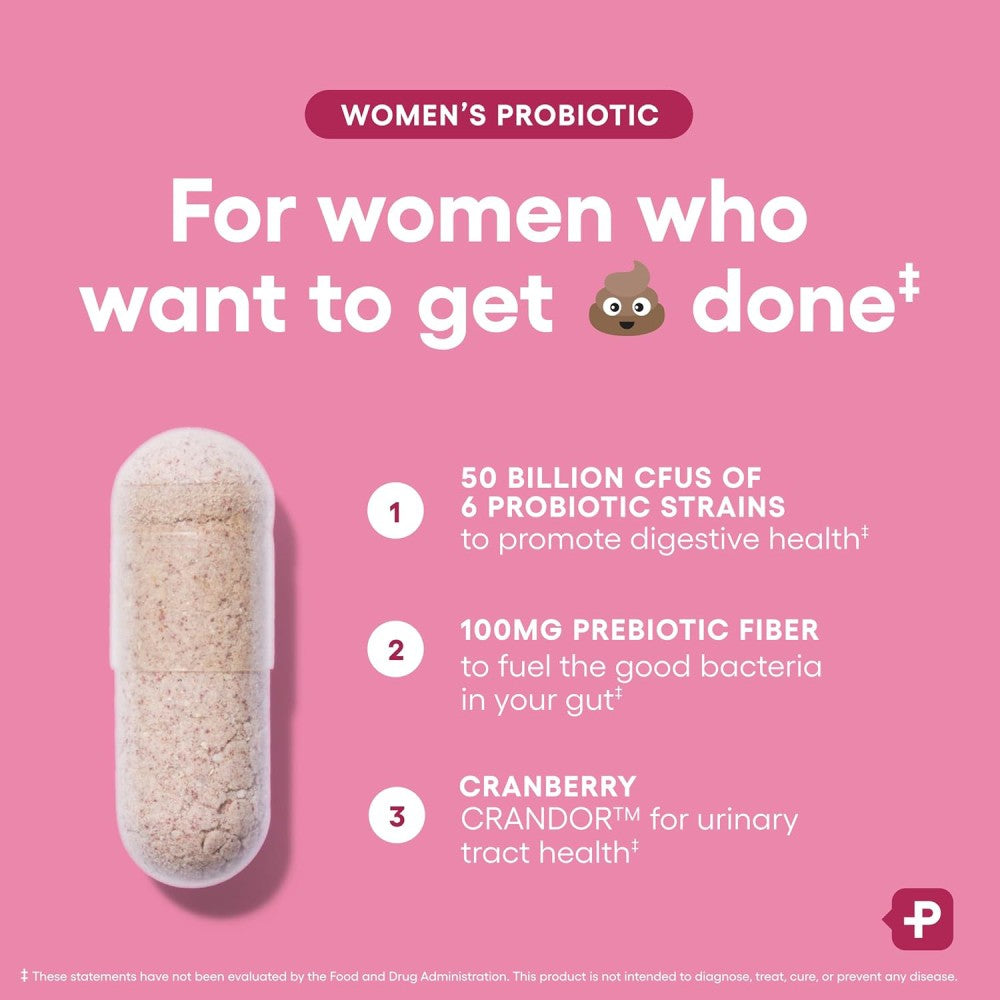 PhySicians Choice Womens Probiotic 50 Billion CFU Boosts the Immune System, Improves Digestive Health, and Supports Women's Health. 30 Caps