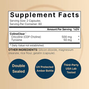 Naturebell Citicoline 500mg To Support Brain Health, Memory, and Cognitive Performance 120 caps
