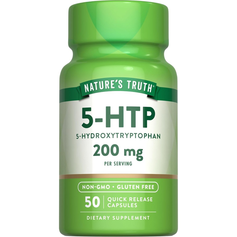 Natures Truth 5 HTP 200mg Supports Your Mental and Emotional Health 50 Capsules