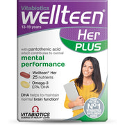 Vitabiotics Wellteen Her Plus To Support Healthy Hair Growth and Strength 56 Tablets