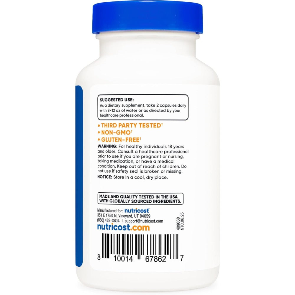 Nutricost Shilajit 1000mg Helps Boost Energy, Support Brain Function, Strengthen Immunity, and Enhance Overall Vitality120 Caps