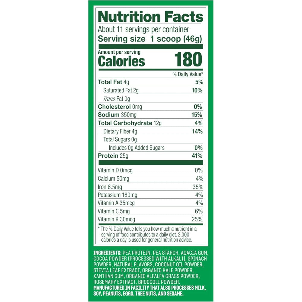 Vega Original Protein Greens 510g To Support Daily Nutrition, Muscle Recovery, and Overall Wellness Creamy Chocolate Flavor