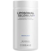 Codeage Liposomal Selenium 200mg Supports Immune Health, Thyroid Function, Cardiovascular Wellness, and Cellular Protection Against Oxidative Stress 180 Veg Caps