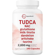 MicroIngredients Tudca 2000mg Support Liver Health, Detoxification, and Overall Digestive Function 240 Caps