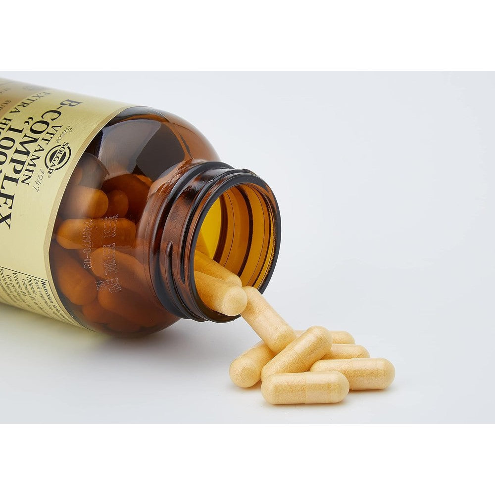 Solgar B complex 100 Support To Help Your Body Convert Food Into Fuel and Maintain Mental Focus and Emotional Well-Being 100 Veg Caps