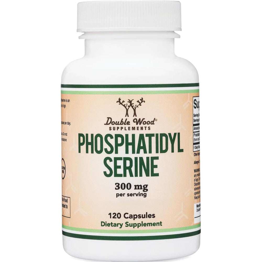 Double Wood Phosphatidylserine It Helps To Boost Memory, Reduce Mental Stress, and Improve Daily Mental Performance 300mg 120 Caps