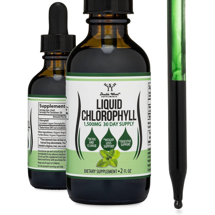 Double Wood Liquid Chlorophyll 1500mg To Support Overall Health and Enhance Daily Energy and Vitality 60ml