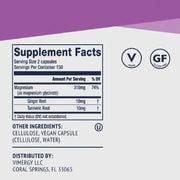 Healing Vimergy Magnesium Glycinate 310mg To Support Nervous System Balance, Muscle Function, Bone Strength, and Restful Sleep 300 Caps