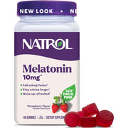 Natrol Melatonin 10mg To Naturally Regulate The Sleep Cycle, Promote Relaxation, and Help You Fall Asleep Faster Without Dependence140 Gummies Strawberry Flavor