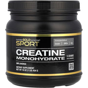 California Gold Nutrition Sport Creatine Monohydrate To Support Athletic Performance, Muscle Strength, and Lean Muscle Growth 454g Unflavored