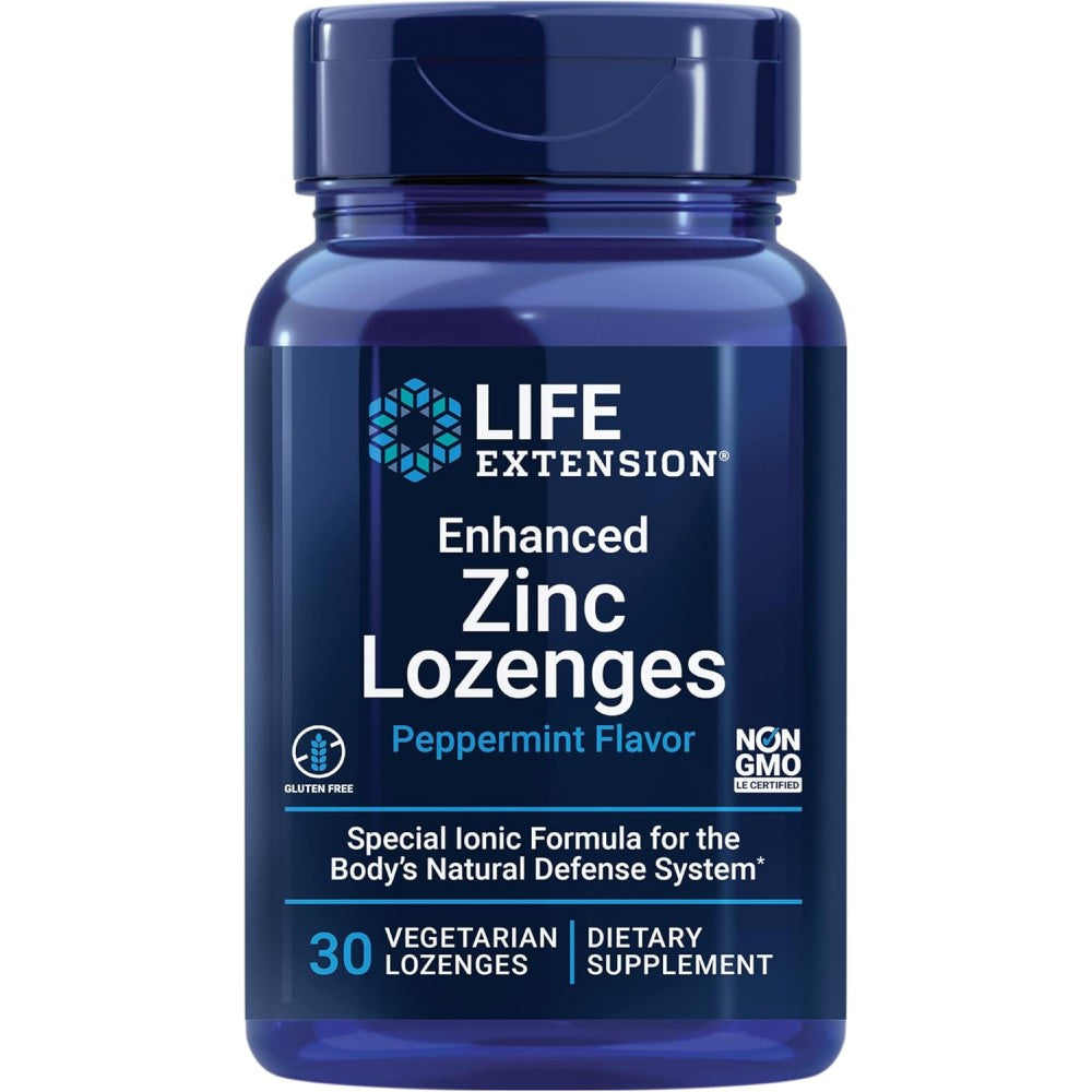 Life Extension Zinc Lozenges To Nourish The Body and Defend Overall Wellness 60 Veg Caps Citrus Orange Flavor