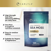 Carlyle Sea Moss 5000mg To Support Immune and Digestive Health 120 Veg Tablets