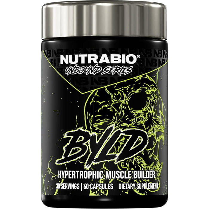 Nutrabio Unbound Series Byld Hypertrophic Muscle Builder & Strength, and Performance 60 Caps