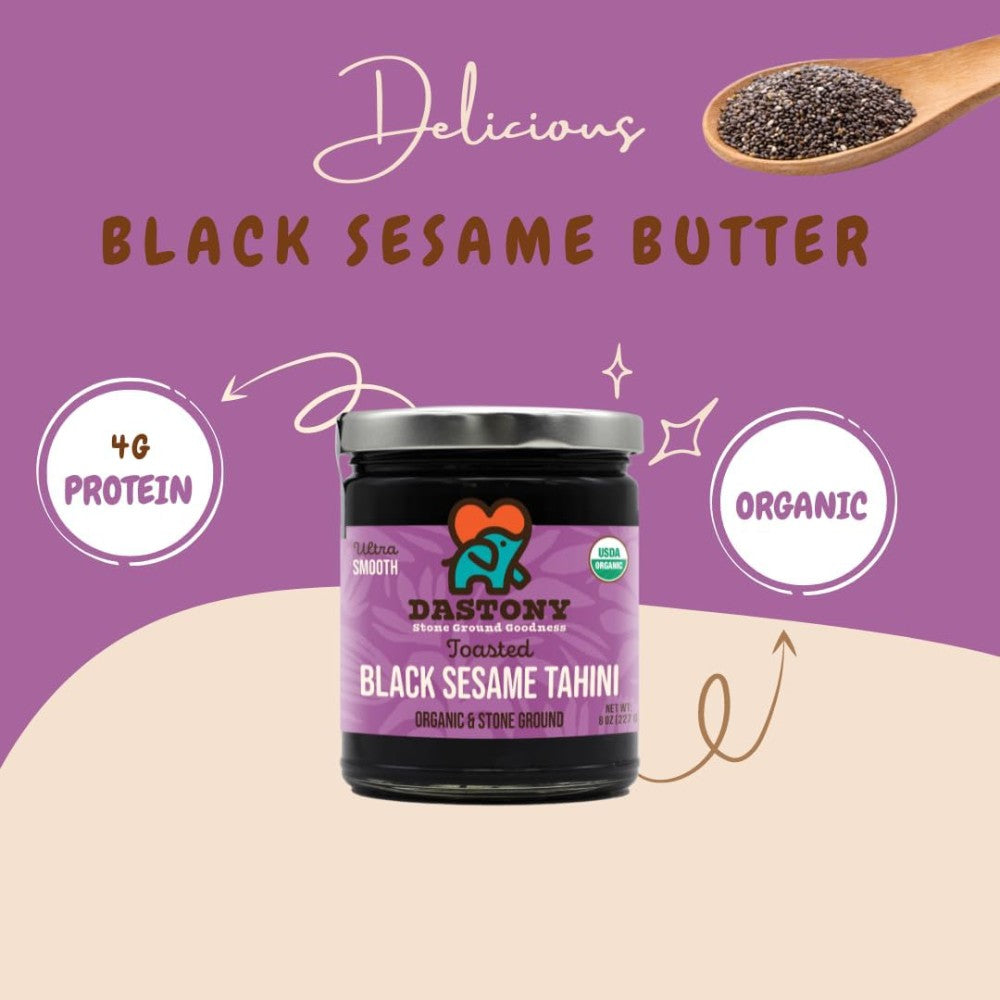 Dastony Black Sesame Tahini Organic & Stone Ground 227g