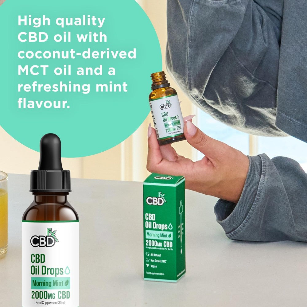 CBD FX Oil Spray 2000mg Morning Mint Helps Reduce Stress, and Supports General Health 30ml