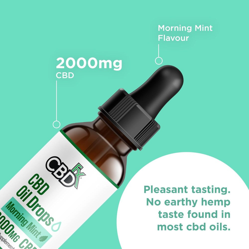 CBD FX Oil Spray 2000mg Morning Mint Helps Reduce Stress, and Supports General Health 30ml