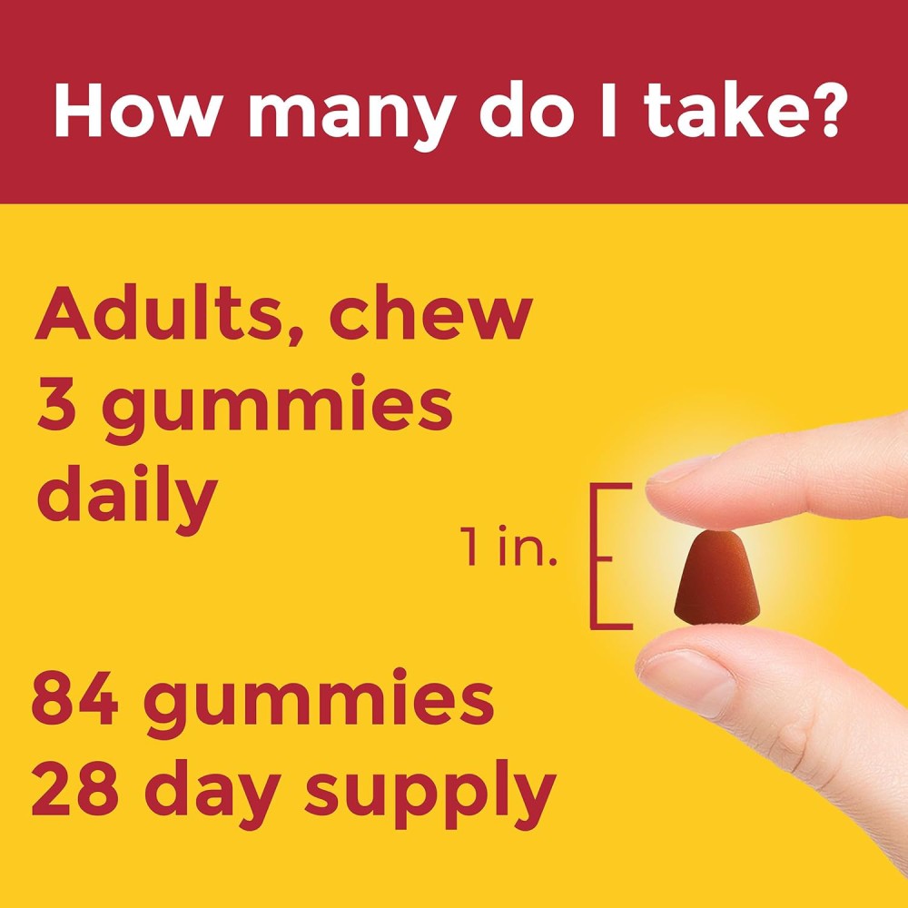 Nature Made Advanced Multi 50+ For Him Support Heart Health, Bone Strength, Energy, and Immunity, Promoting Vitality and Overall Wellness 84 Gummies Tropical Pineapple Flavor