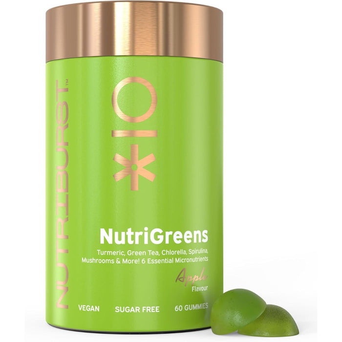 Nutriburst Nutrigreens To Support Public Health and Compensate For Deficiencies in Daily Nutrients Apple Flavour 60 Gummies