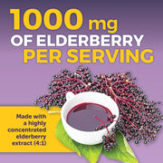 Viva Naturals Elderberry 1000mg Vitamin C 400mg + Zinc 10mg To Support the Immune System and Overall Health 120 Caps