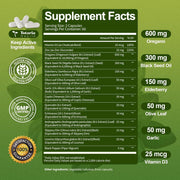 Totaria Oregano Oil Black Seed Oil Olive Leaf Garlic Extract Elderberry To Provide Natural Immune Support, Enhance the Body’s Defenses, and Promote Overall Wellness 120 Caps