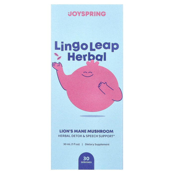 Joyspring Lingo Leap Herbal Lions Mane Mushroom Helps Enhance Memory, Focus, and Mental Clarity 30ml