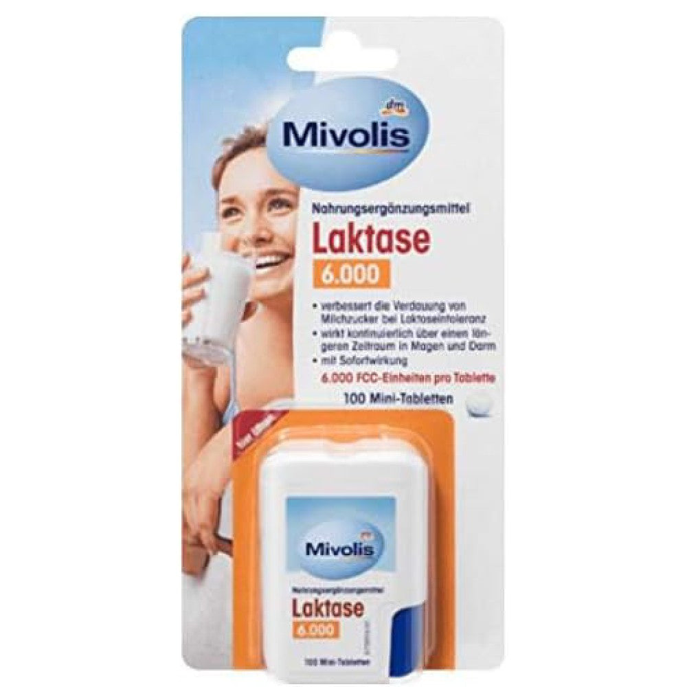Mivolis Laktase 6000 For People With Lactose Intolerance 100 Tablets