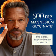 Nobi Nutrition Magnesium Glycinate 500mg It Promotes Muscle, Bone, and Nervous System Health, as well as Contributing To the Reduction Of Fatigue and Stress 120 Caps