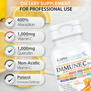 Kappa Nutrition Immune C Plus 14in1 ADvanced Complex To Support the Immune System and Overall Health To Help the Body Combat Stress and Boost Daily Energy and Vitality 90 Caps