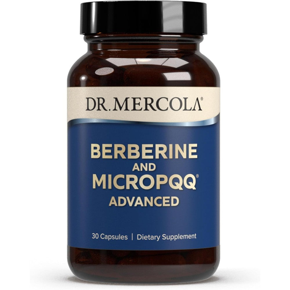 Dr Mercola Berberine And Micropqq Advanced To Help Maintain Healthy Blood Sugar Levels, Support Cardiovascular Health, and Promote Overall Wellness 30 Caps