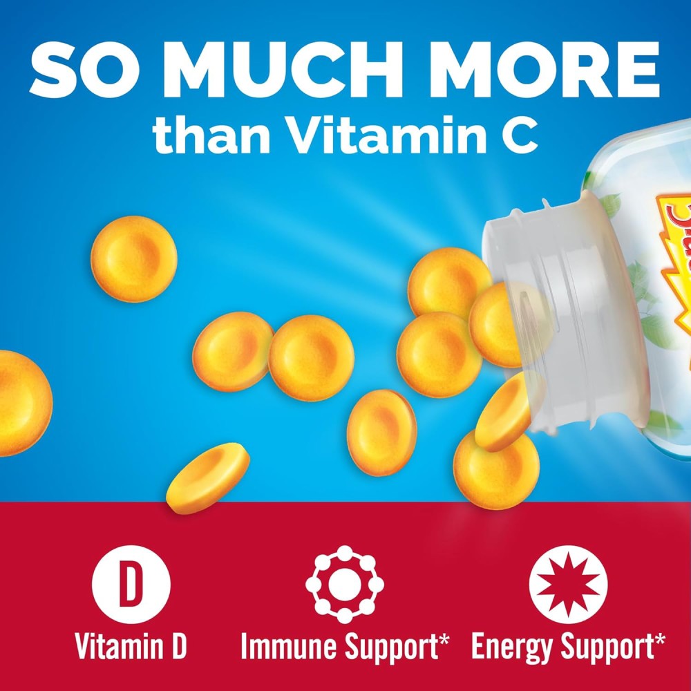 Emergen C Immune With Vitamin D 15mcg 42 Chewable Tablets Orange Blast Flavor
