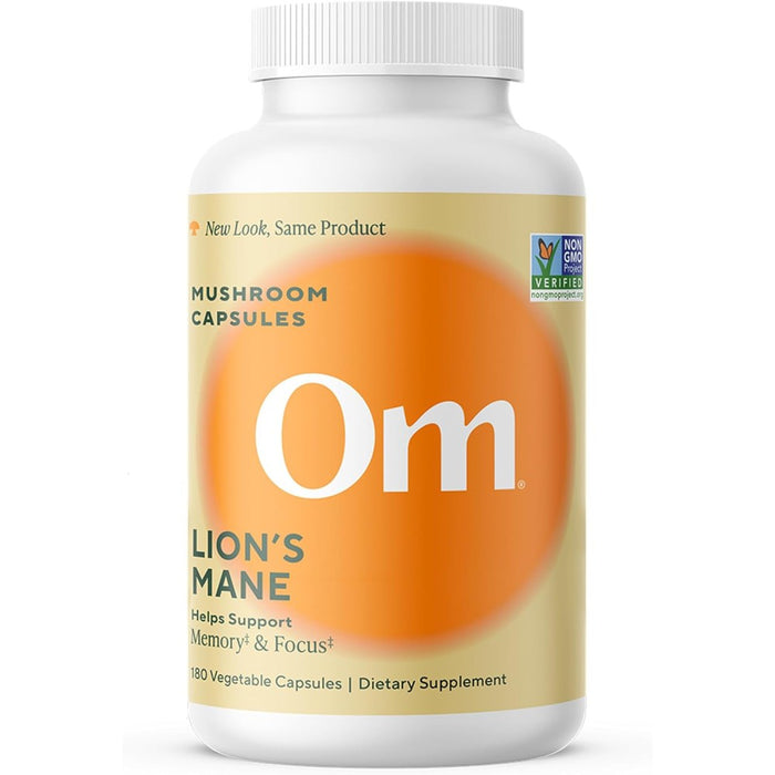 Om Reshi Mushroom Superfood Lions Mane 2000mg Full Spectrum For Memory, Focus & Nerve Health 90 Capsules