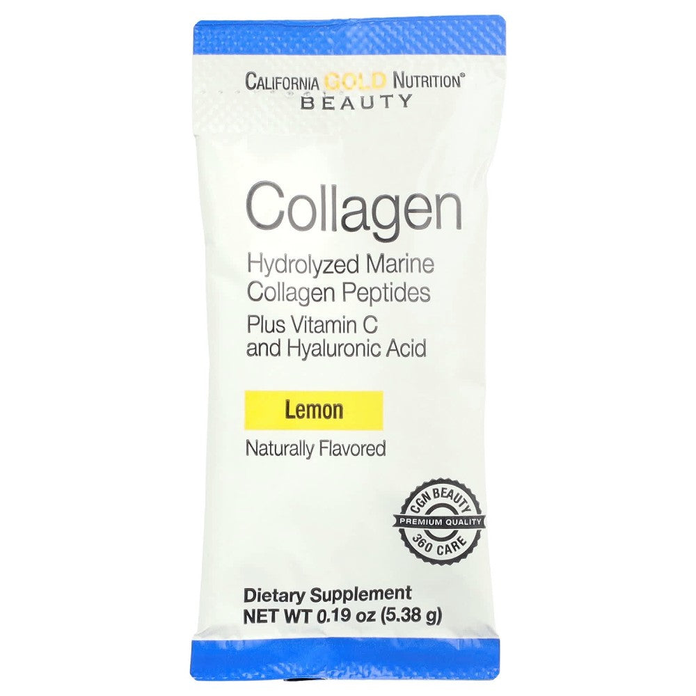 California Gold Nutrition Beauty Collagen Hydrolyzed Marine Collagen Peptides Plus Vitamin C And Hyaluronic Acid To Support Skin Health From Within Helps Improve Skin Elasticity, Hydration, and Overall Radiance While Reducing the Appearance of Fine Lines