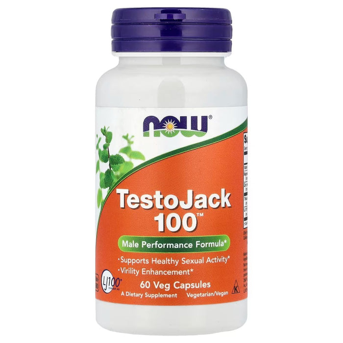 Now Foods Testojack 100 To Support Healthy Testosterone Levels and Overall Male Vitality 60 Veg Caps
