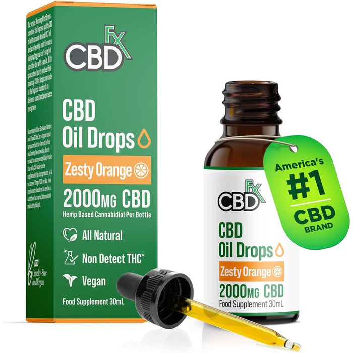 CBD FX Oil Spray 2000mg Zesty Orange Helps Reduce Stress, and Supports General Health 30ml